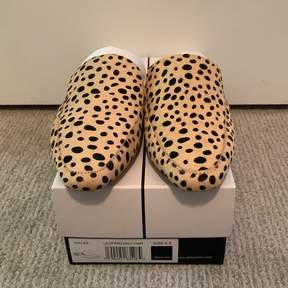 Dolce Vita Halee Leopard Calf Hair Mules - Picture 2 of 5
